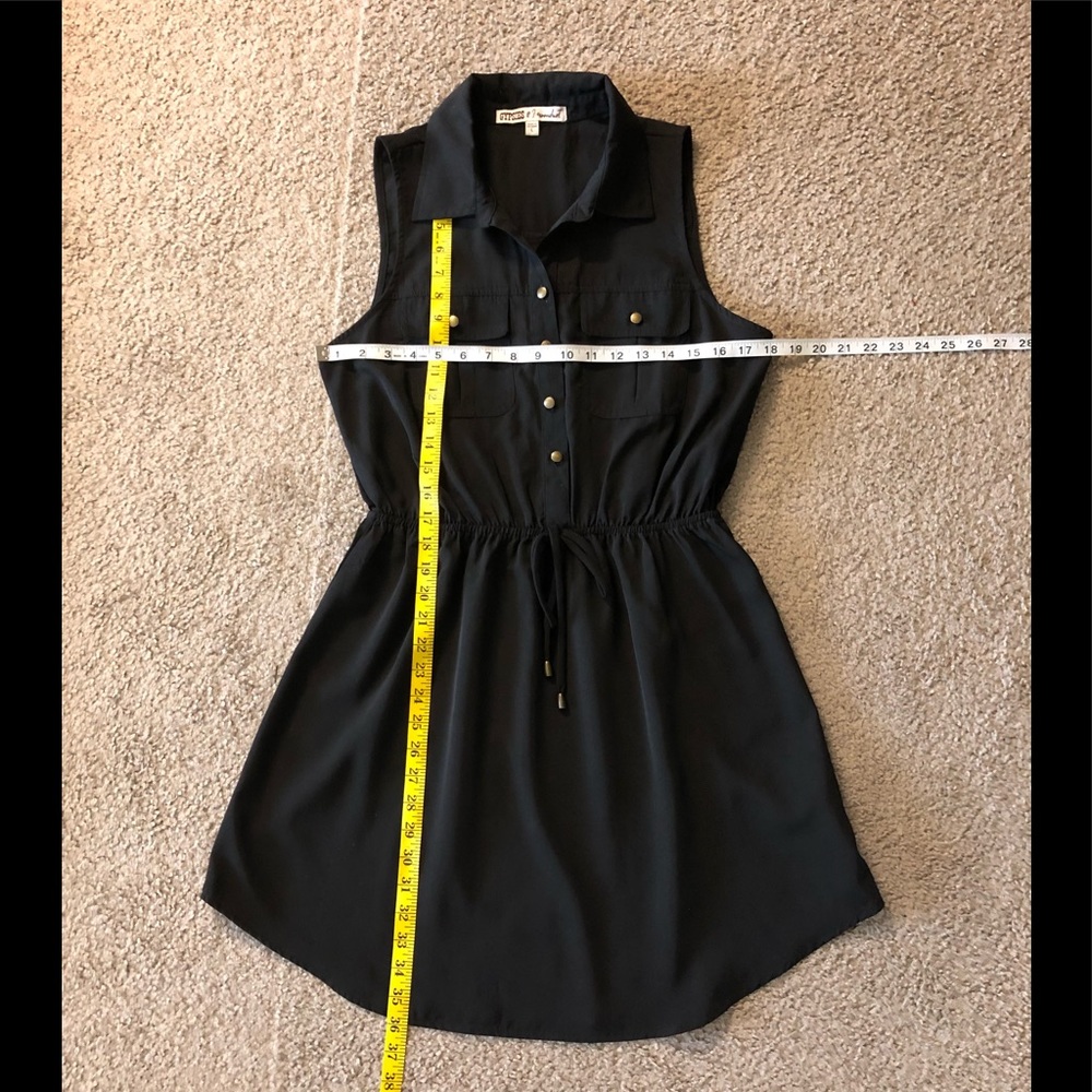 Gypsies Moondust Buttons Shirt Dress L🌟Drawstring - Picture 4 of 12